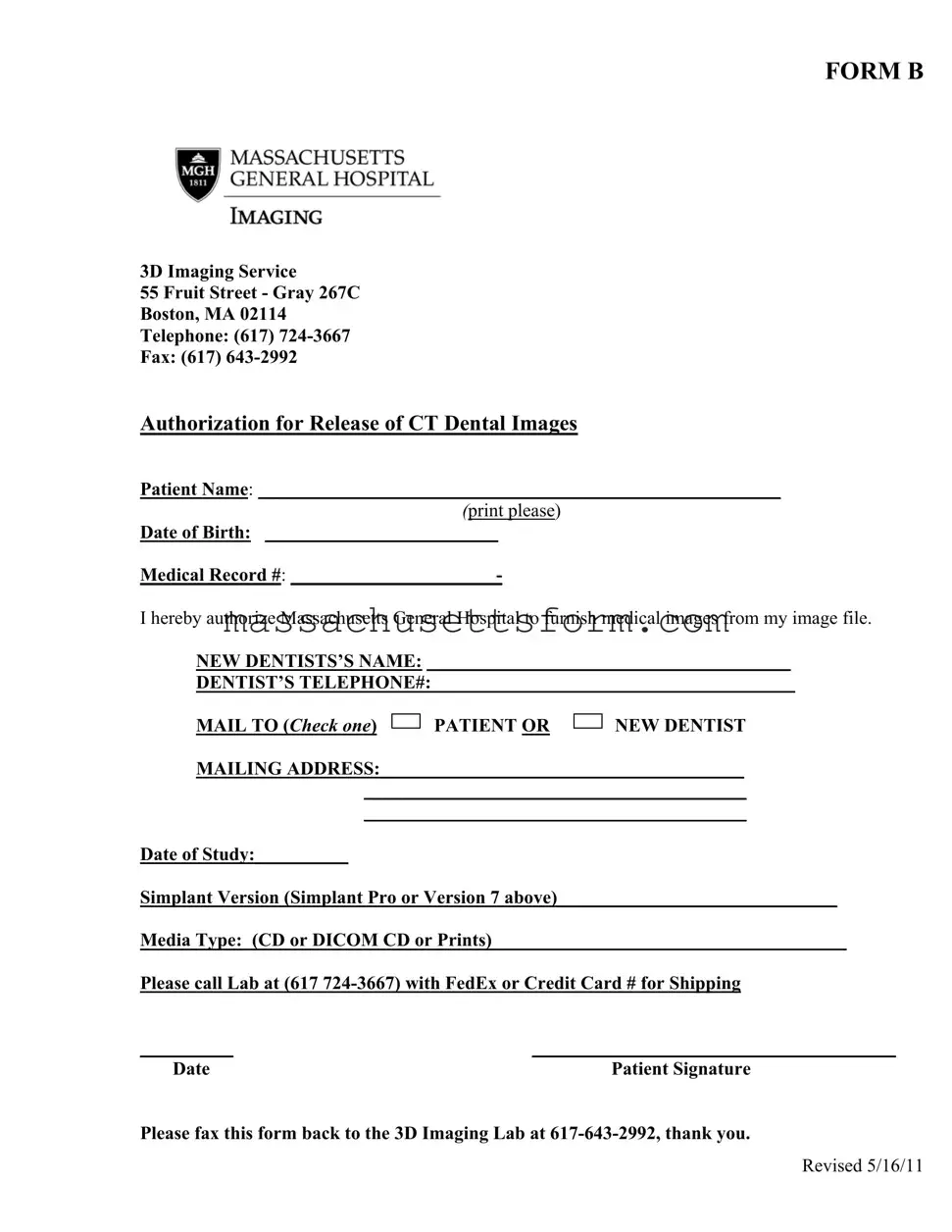 Fill Your Massachusetts B Form