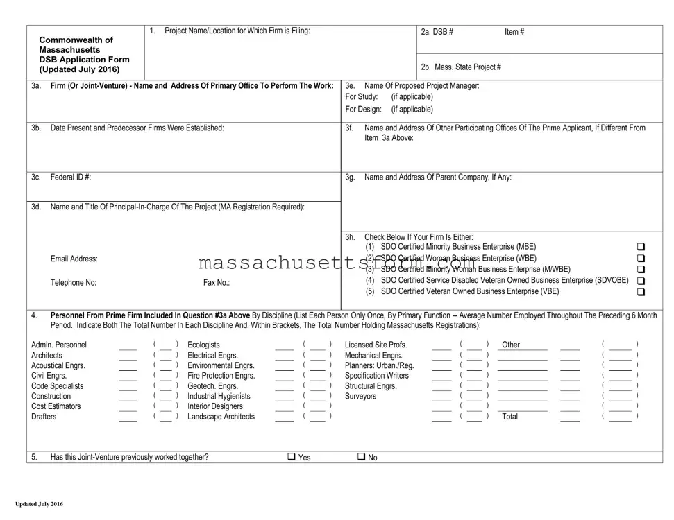 Fill Your Massachusetts Dsb Application Form