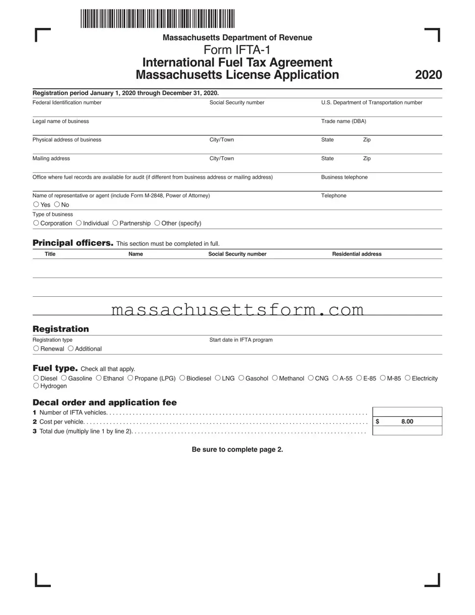 Fill Your Massachusetts Ifta Form