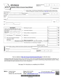 Fill Your 941 Massachusetts Form