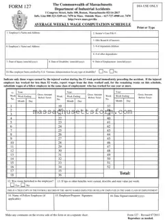 Fill Your Massachusetts 127 Form