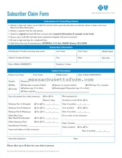 Fill Your Massachusetts Claim Form