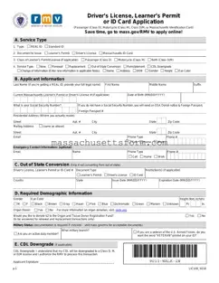 Fill Your Massachusetts Id Application Form