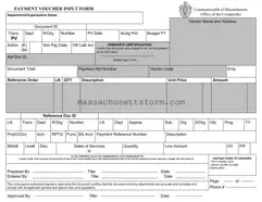 Fill Your Massachusetts Payment Voucher Form