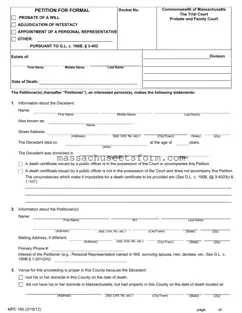 Fill Your Mpc 160 Massachusetts Form